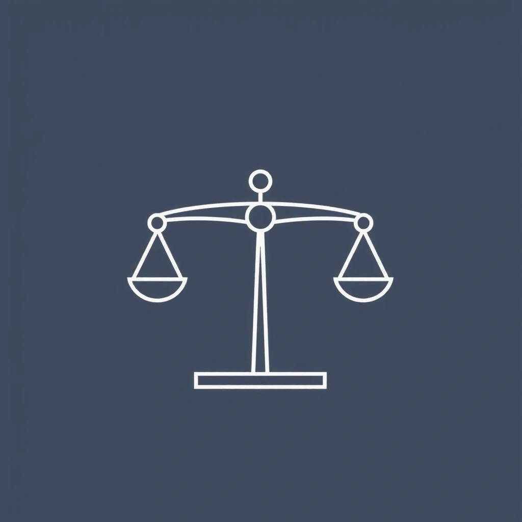 A stylized icon representing a weighing scale in balance, symbolizing ideal weight management.