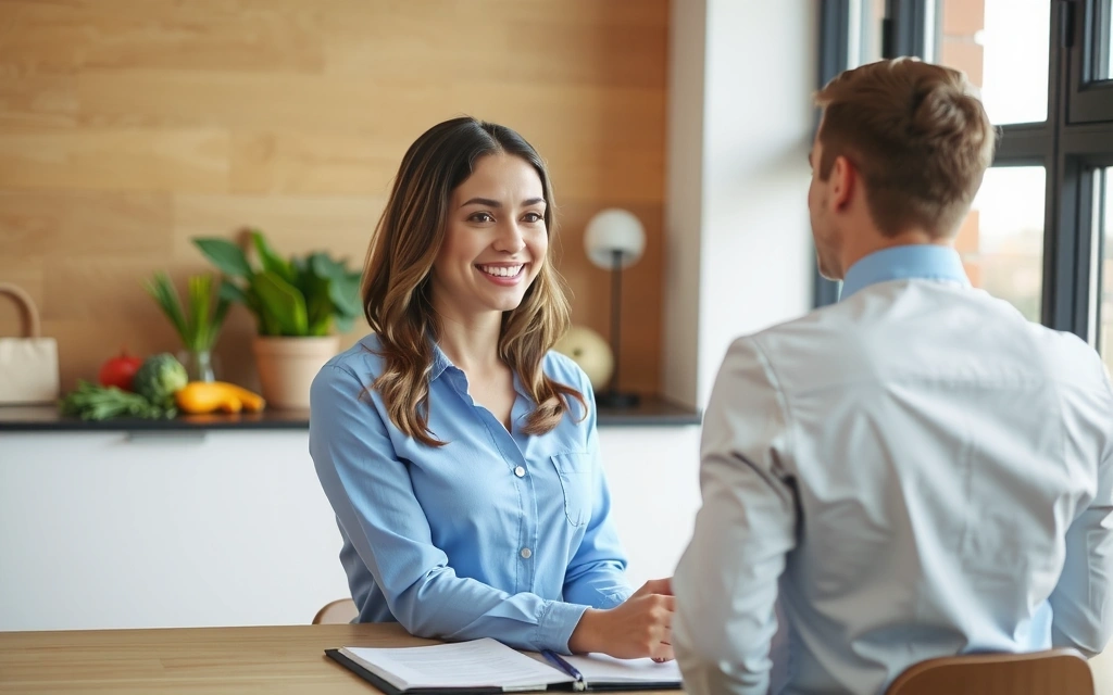 Nutritionist conducting an initial consultation with a client